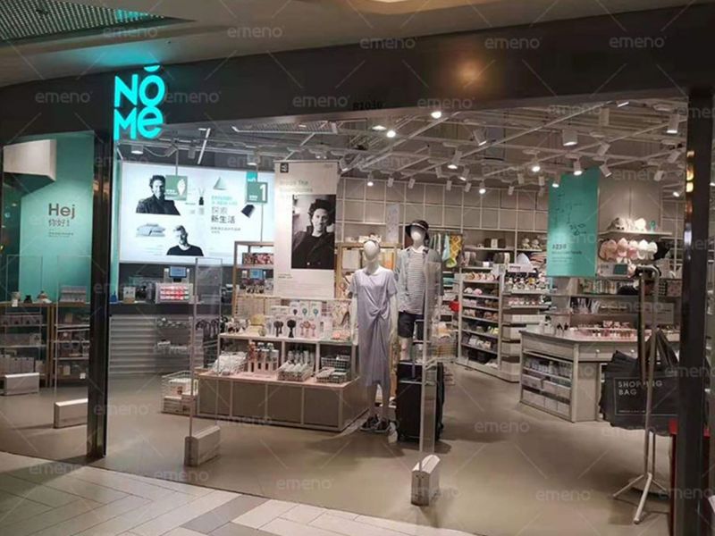 Naka-install ang NOME brand store na cubic beauty AM9800 acrylic acoustic magnetic anti-theft system