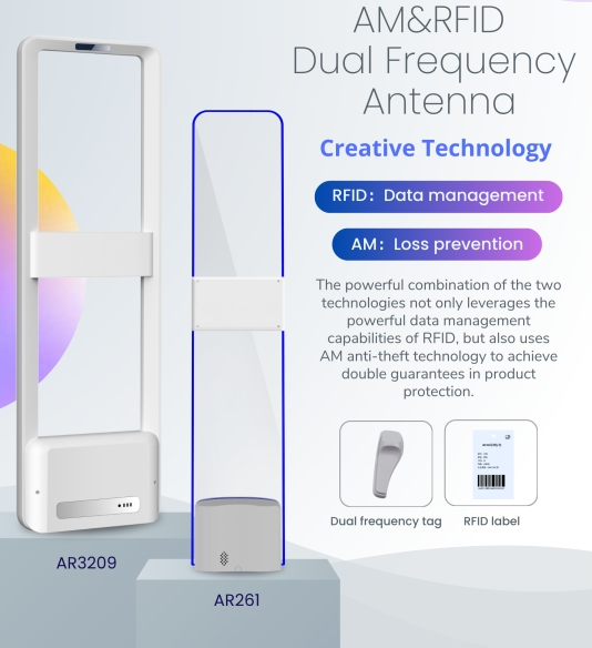 AM+RFID dual-frequency channel door, inirerekomenda para sa mga tindahan ng sapatos at damit!